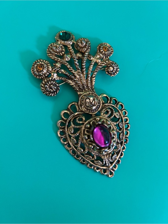 Christian Lacroix Jewelry - Christian Lacroix Vintage Large Gold Brooch
